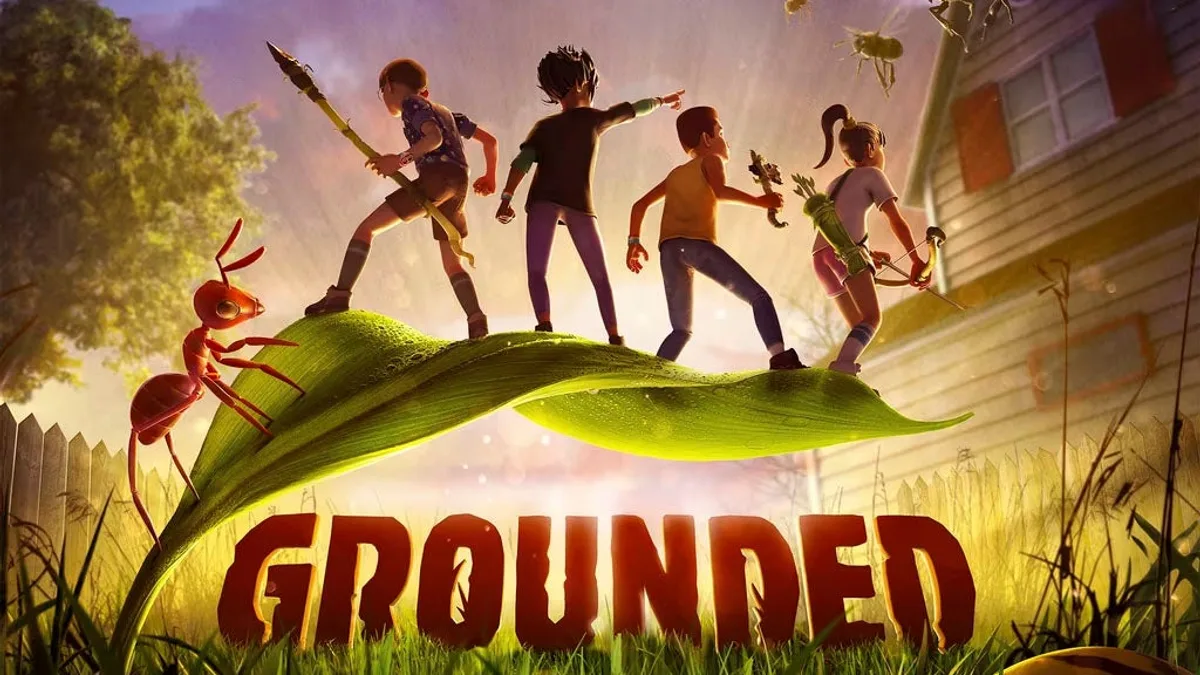 Grounded backyard survival adventure against giant insects